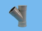 Rainwater drainage T-piece 45° 3x cuff-socket