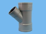 Rainwater drainage T piece 45° 3x cuff socket 