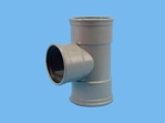 Rainwater drainage T-piece 90° 3x cuff-socket PVC