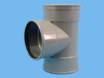 Rainwater drainage T-piece 90° 3x cuff-socket PVC