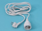 Extension cable  3x1.5mm 6 mtr white