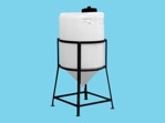 Ccontainer 100L with screw cap-cylindrical-incl. frame