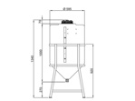 Ccontainer 208L with screw cap-cylindrical-incl. frame