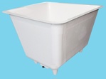 Polyester container 500L square 113x113x50cm on legs+sink