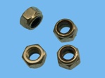 Galvanized set of safety nut / nylon ring m12