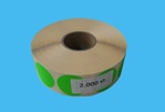 sticker labels round 35mm Fluor green 200 p/ rol