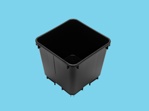 4.7 litre square pot lightweight with extended legs black