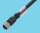Connector cable M12 5p female straight L=3m