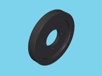 Flange wheel poly. 210x30mm for pipe 51mm