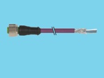 Connector cable M12 5p CAN female straight 1,5m