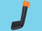 Right black handle with orange throttle flipper
