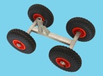 4-wheel frame with air tyres