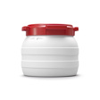 Barrel 10L with red lid
