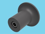 Flange roller nylon 163x150mm with bearings, axle 25mm