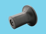 Flange roller nylon 163x150mm with bearings, axle 20mm