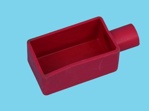 Battery pole cap positive 50mm red