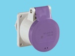 CEE form plug built in 24V 16A/2P purple
