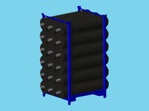 Storage container for transport mats