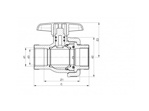Pvc ball valve type: eid 3/8"x3/8" dn10