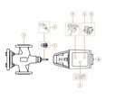 Siemens 3-port valve VXF32 PN10 + flange conn. DN125 KVS 150